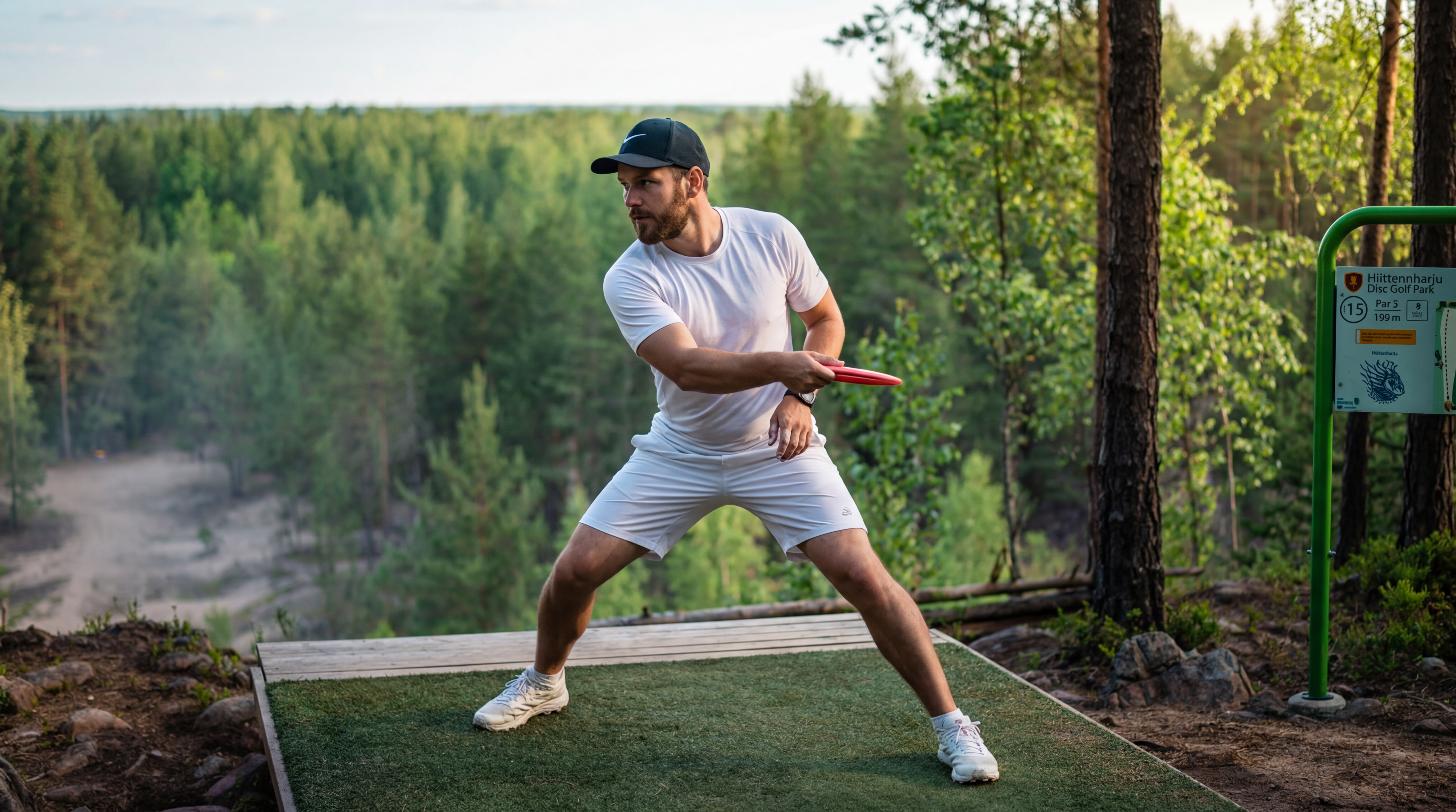 Spindisc-spiller i kast under turnering